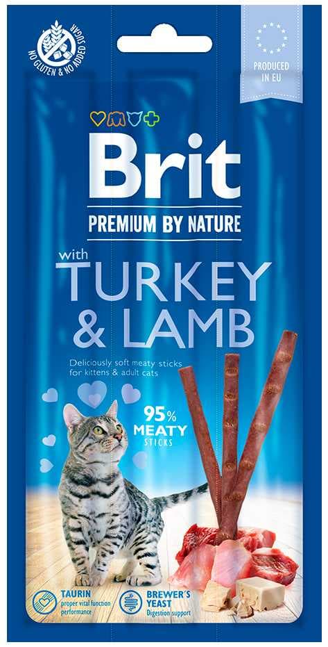 Brit Premium by Nature Turkey & Lamb tyčinky pro kočky