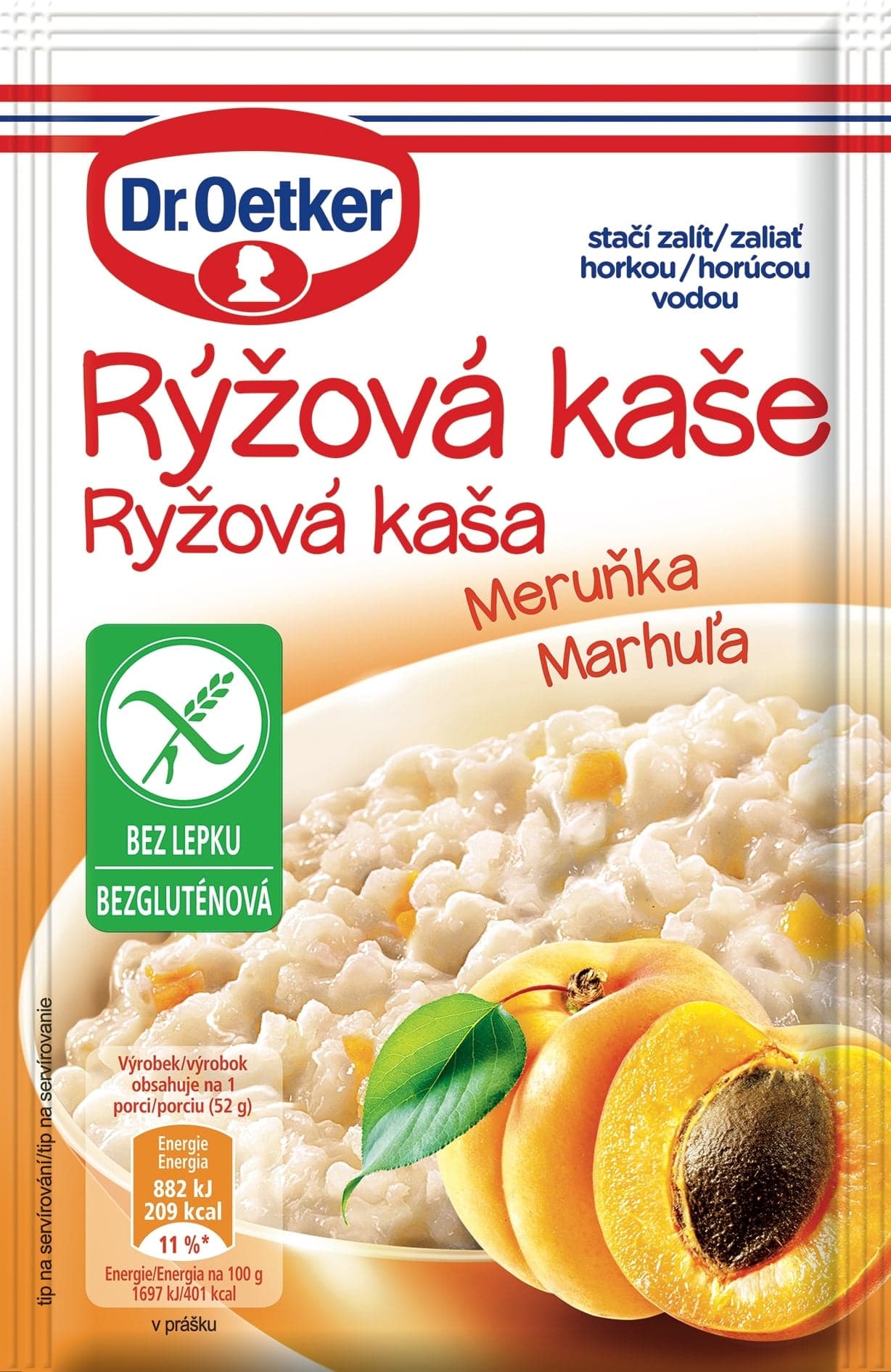 Dr.Oetker Rýžová kaše meruňka bez lepku