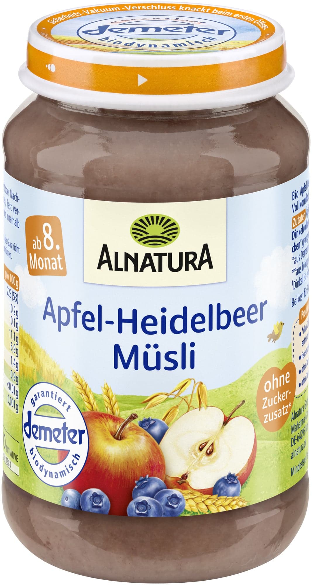Alnatura BIO Příkrm jablečno-borůvkové müsli