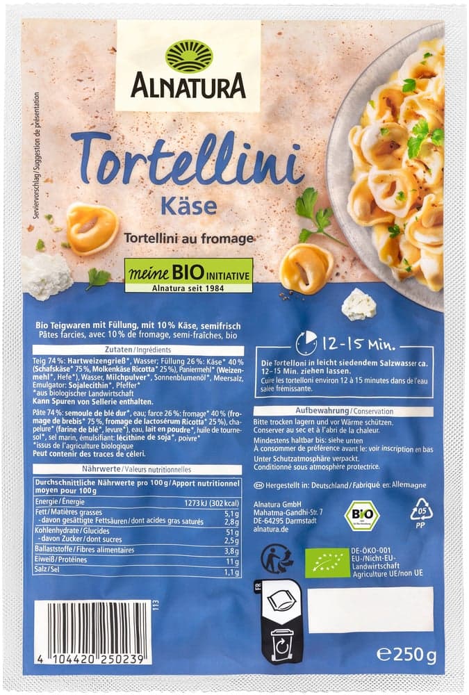 Alnatura BIO Sýrové tortellini