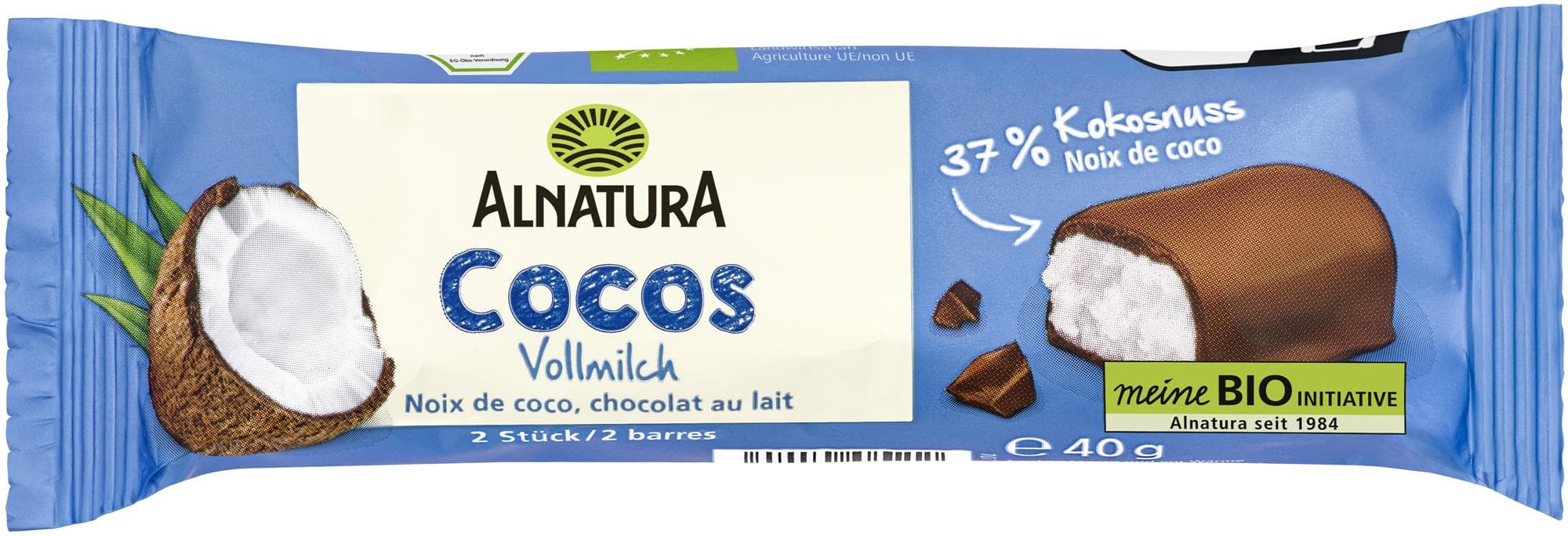 Alnatura BIO Kokosová tyčinka v mléčné čokoládě