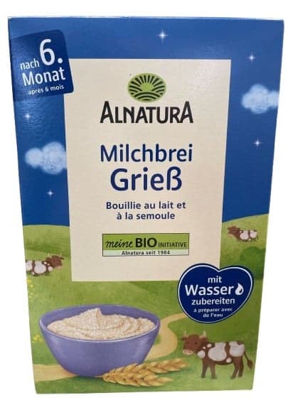 Alnatura BIO Dětská mléčná krupicová kaše
