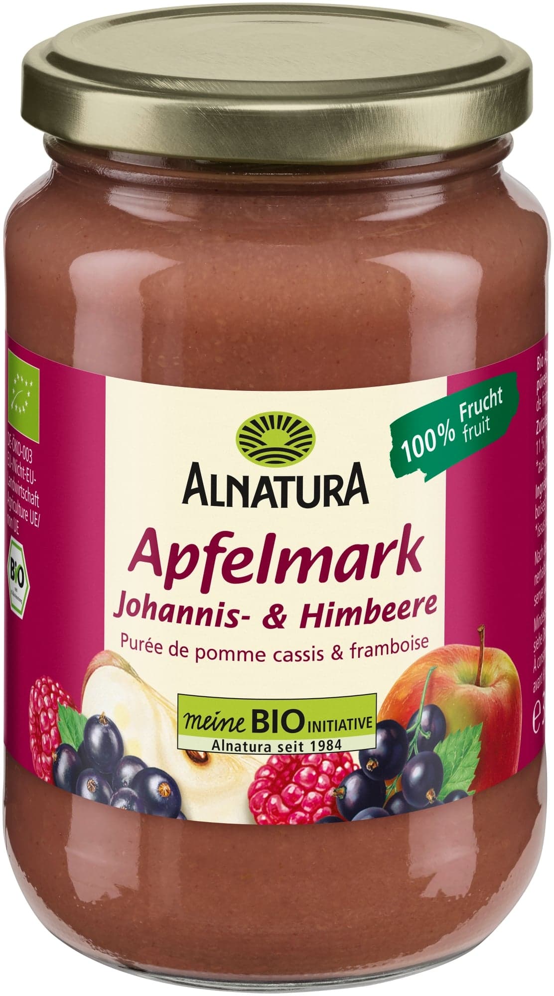 Alnatura BIO Jablečné pyré s rybízem a malinami