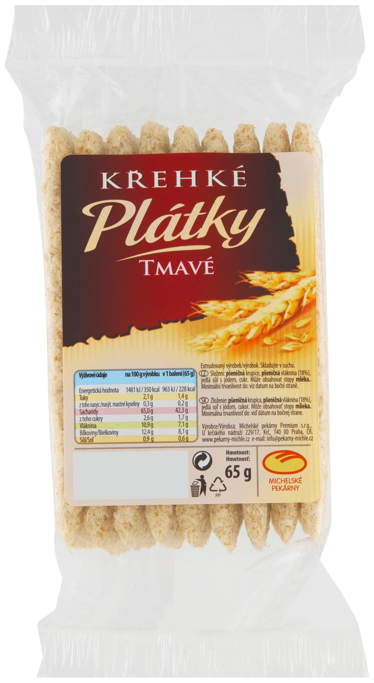 Křehké plátky tmavé
