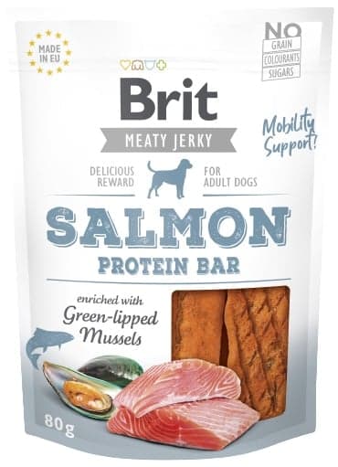Brit Jerky Sušené proteinové tyčinky pro psy – losos