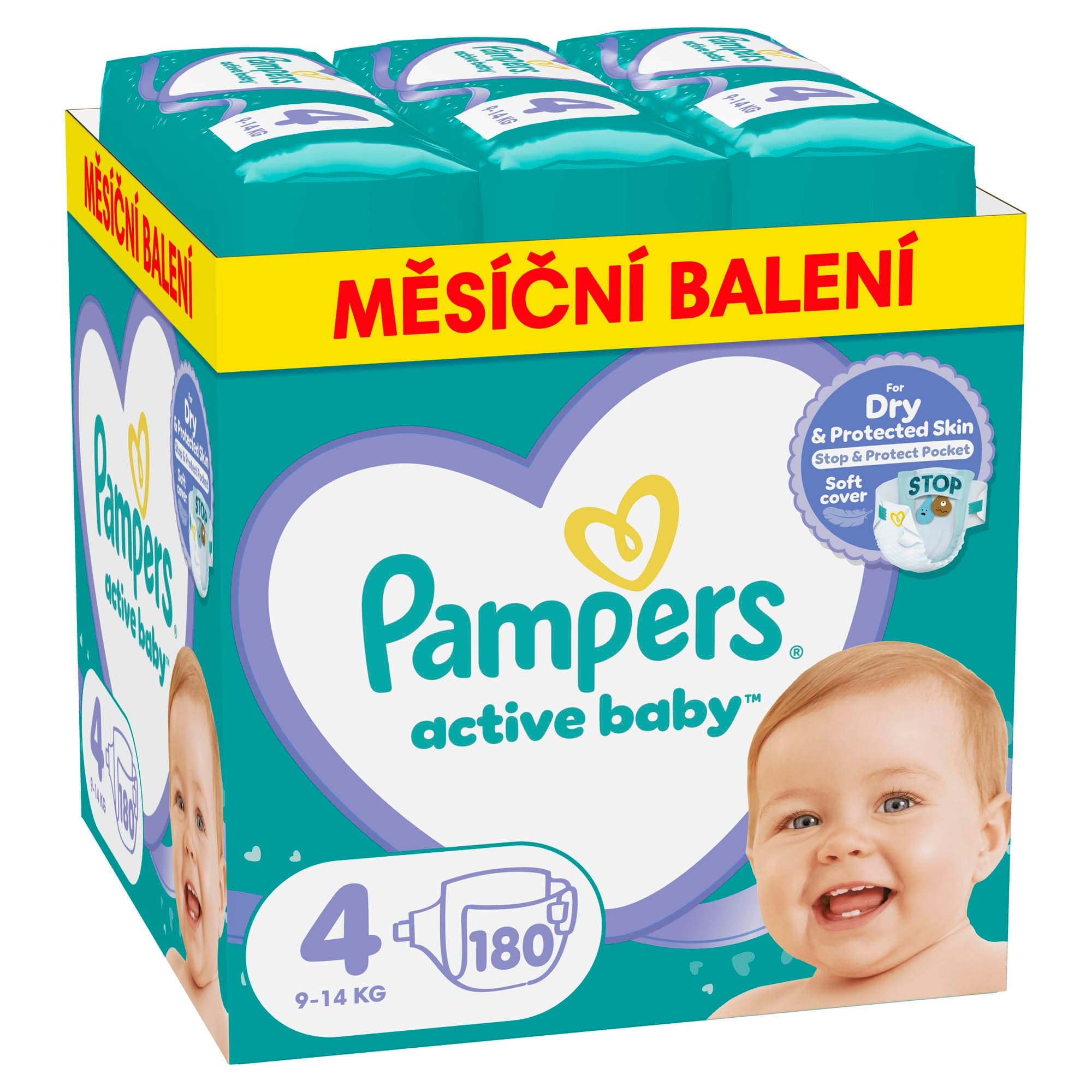 Pampers Active baby jednorázové plenky 4 (9–14 kg)