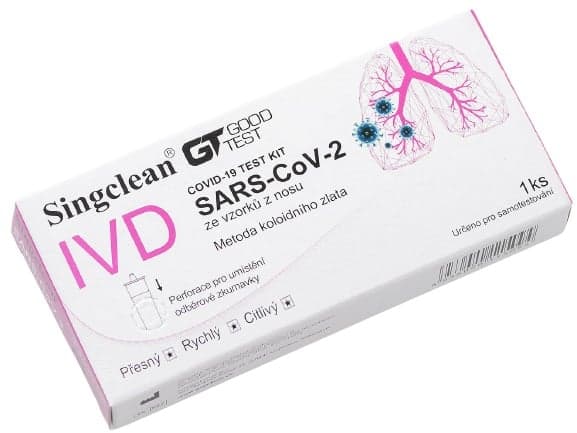 Singclean IVD antigenní COVID-19 rychlotest výtěrový