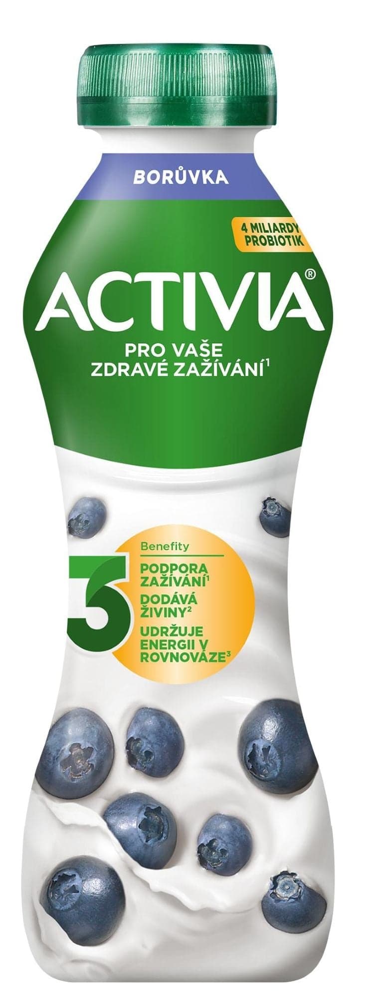 Activia Probiotický jogurtový nápoj borůvka