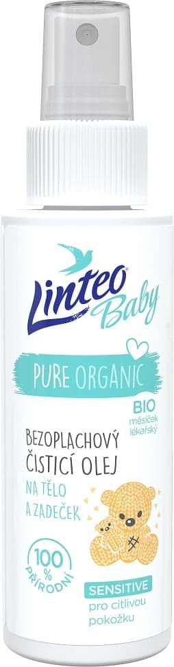 Linteo BIO Baby Dětský čistící olej na tělo a zadeček