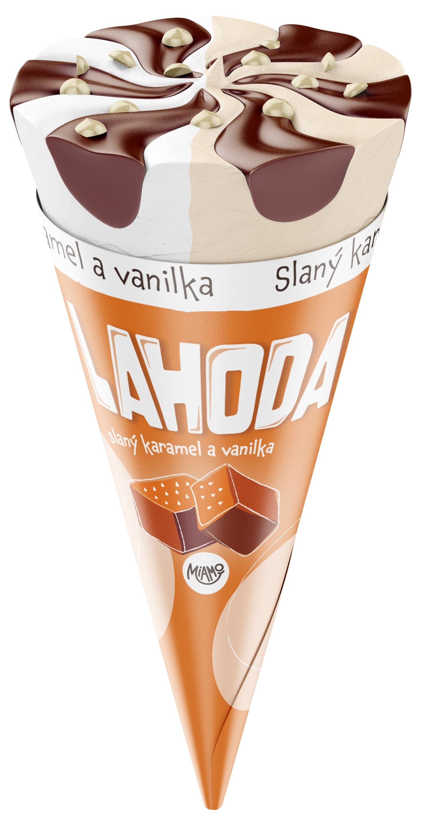 Miamo Lahoda vanilka a slaný karamel kornout