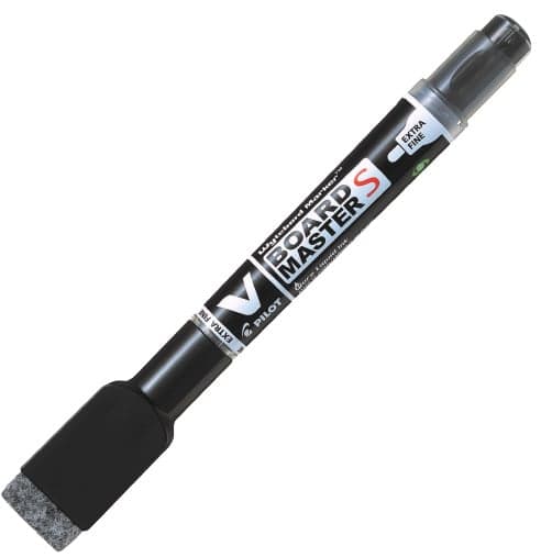 Pilot Board Master černý popisovač na bílé tabule s houbičkou, šířka stopy 1,3mm, šířka hrotu 3,5mm