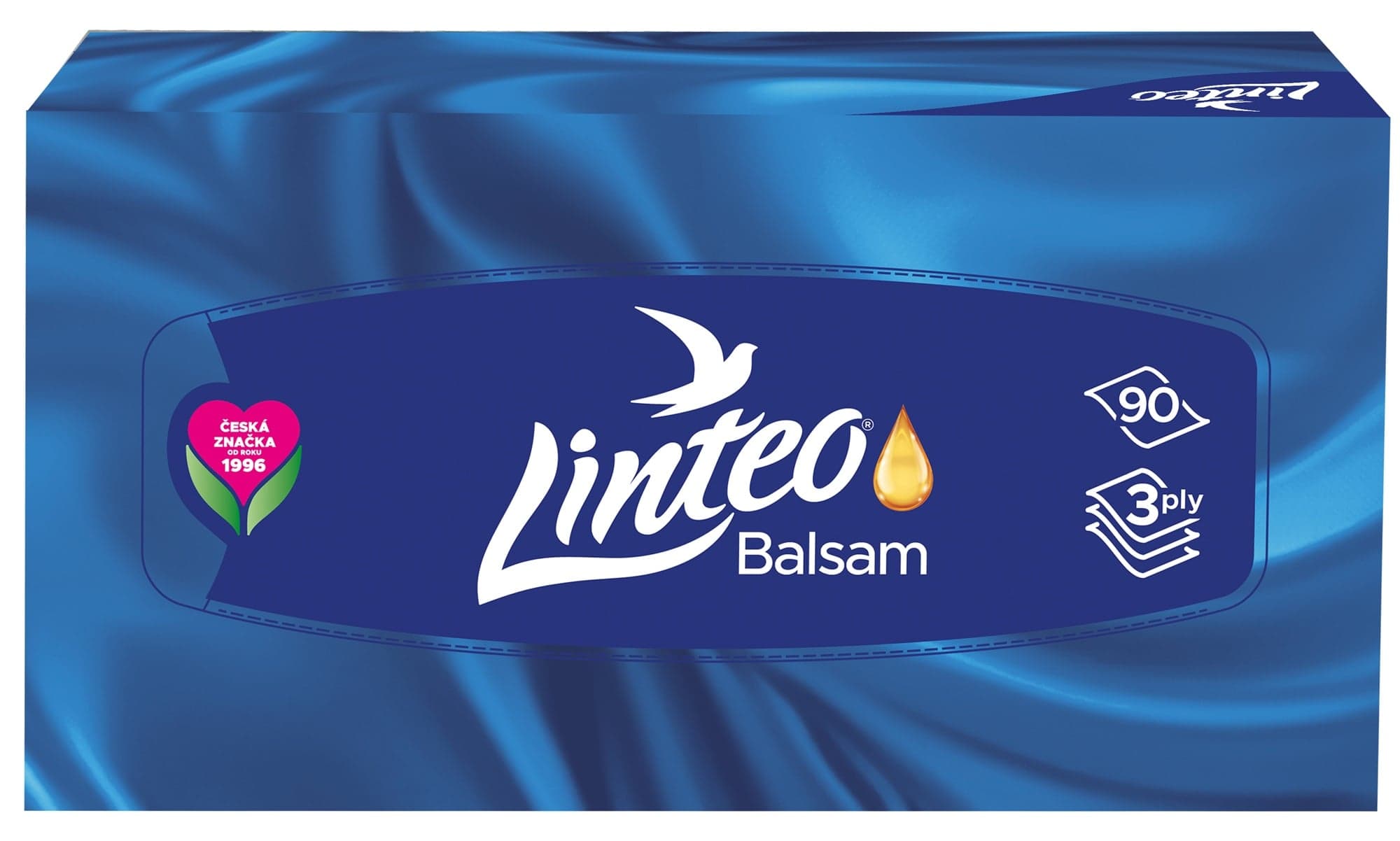 Linteo Papírové kapesníky s balzámem 3vrstvé box