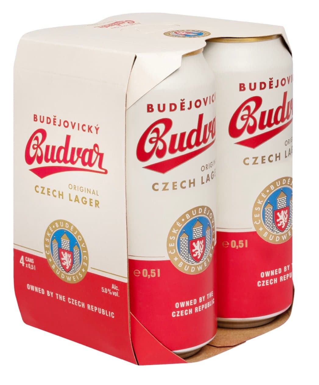 Budweiser Budvar Original světlý ležák 4×0,5 l plech