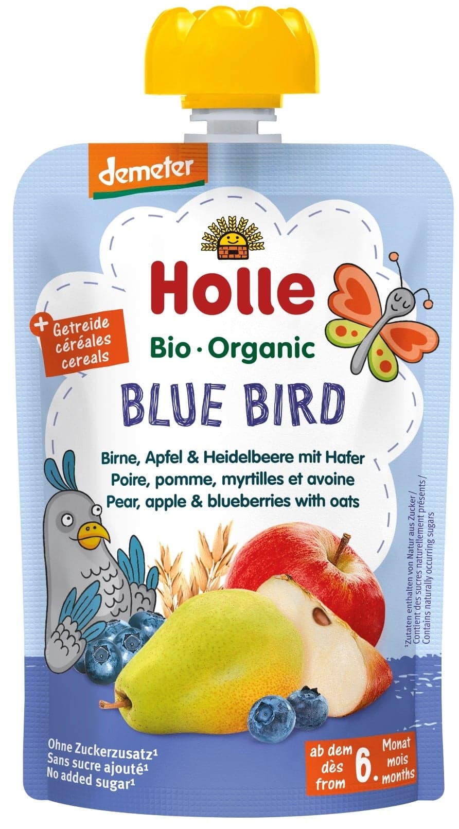 Holle BIO Kapsička hruška, jablko, borůvky a vločky