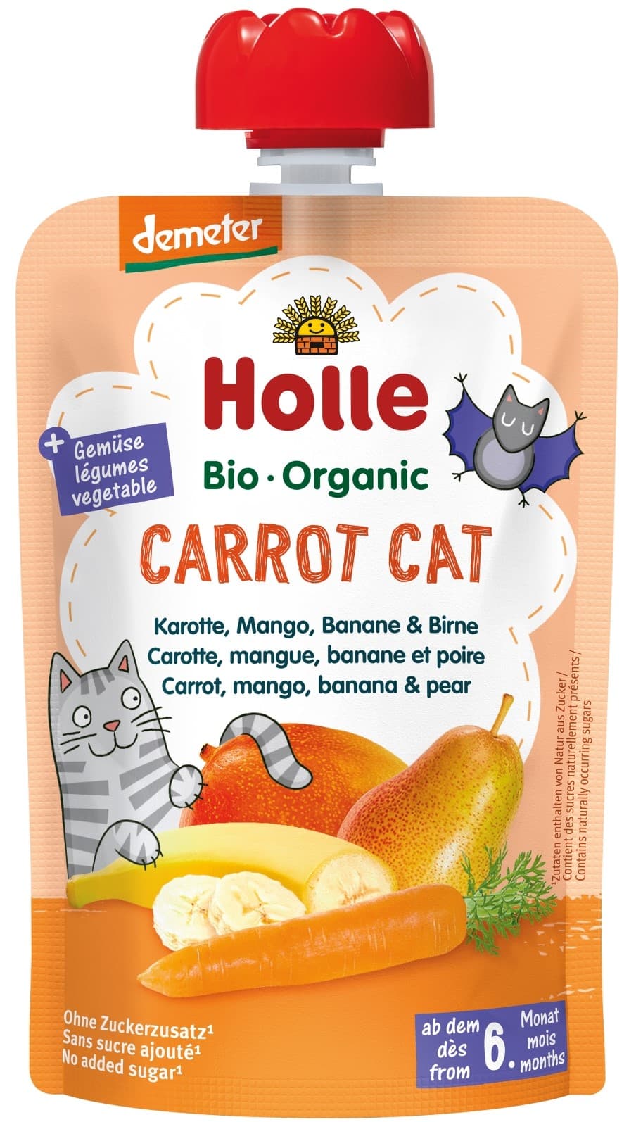 Holle BIO Kapsička mrkev, mango, banán a hruška