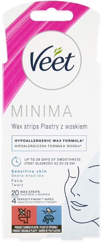 Veet Minima Hypoalergenní voskové pásky na obličej