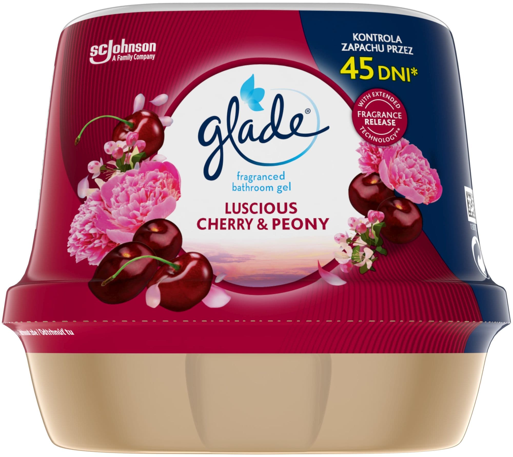 Glade Vonný gel do koupelny luscious cherry & peony