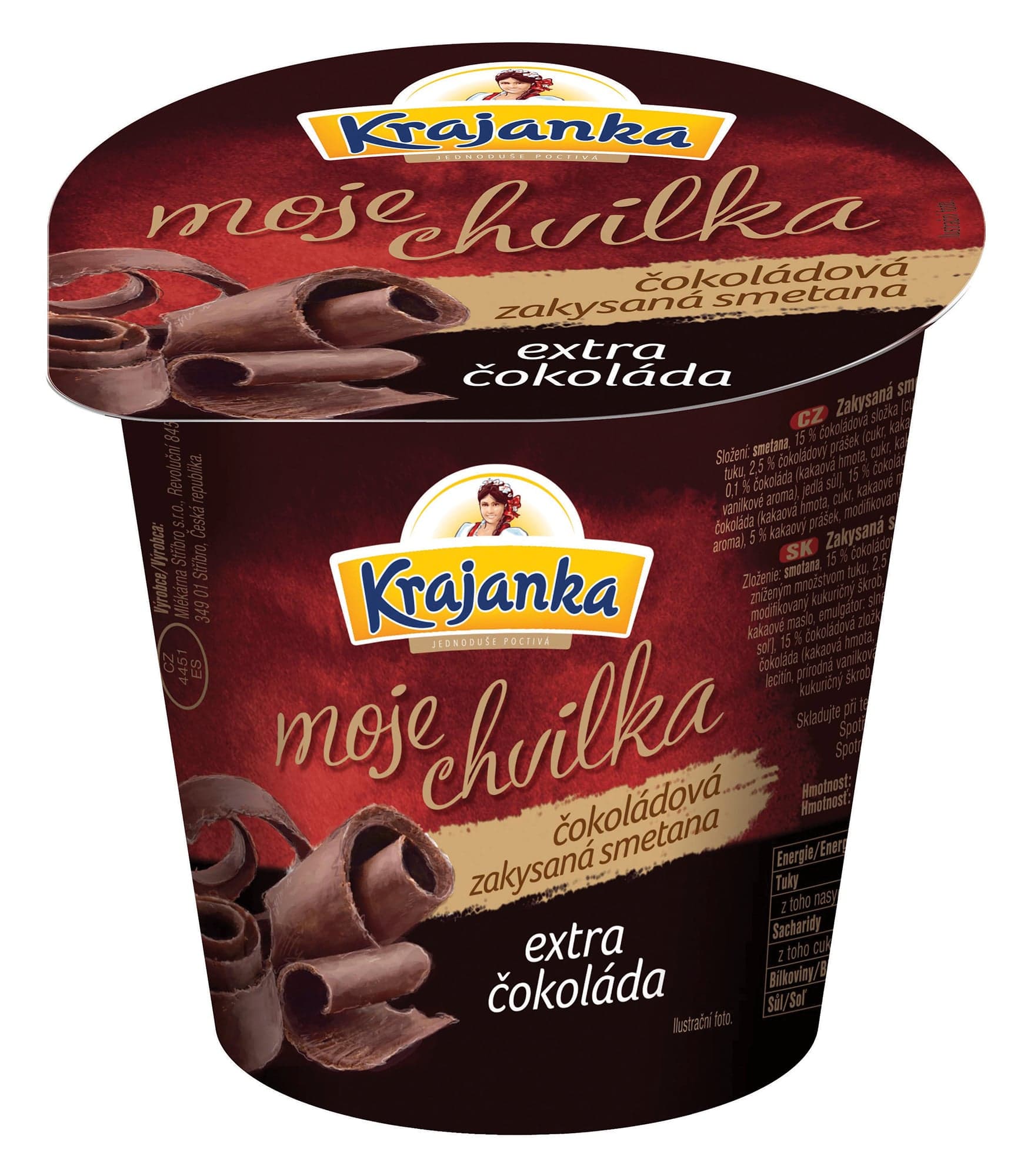 Krajanka Moje chvilka čokoládová zakysaná smetana extra čokoláda