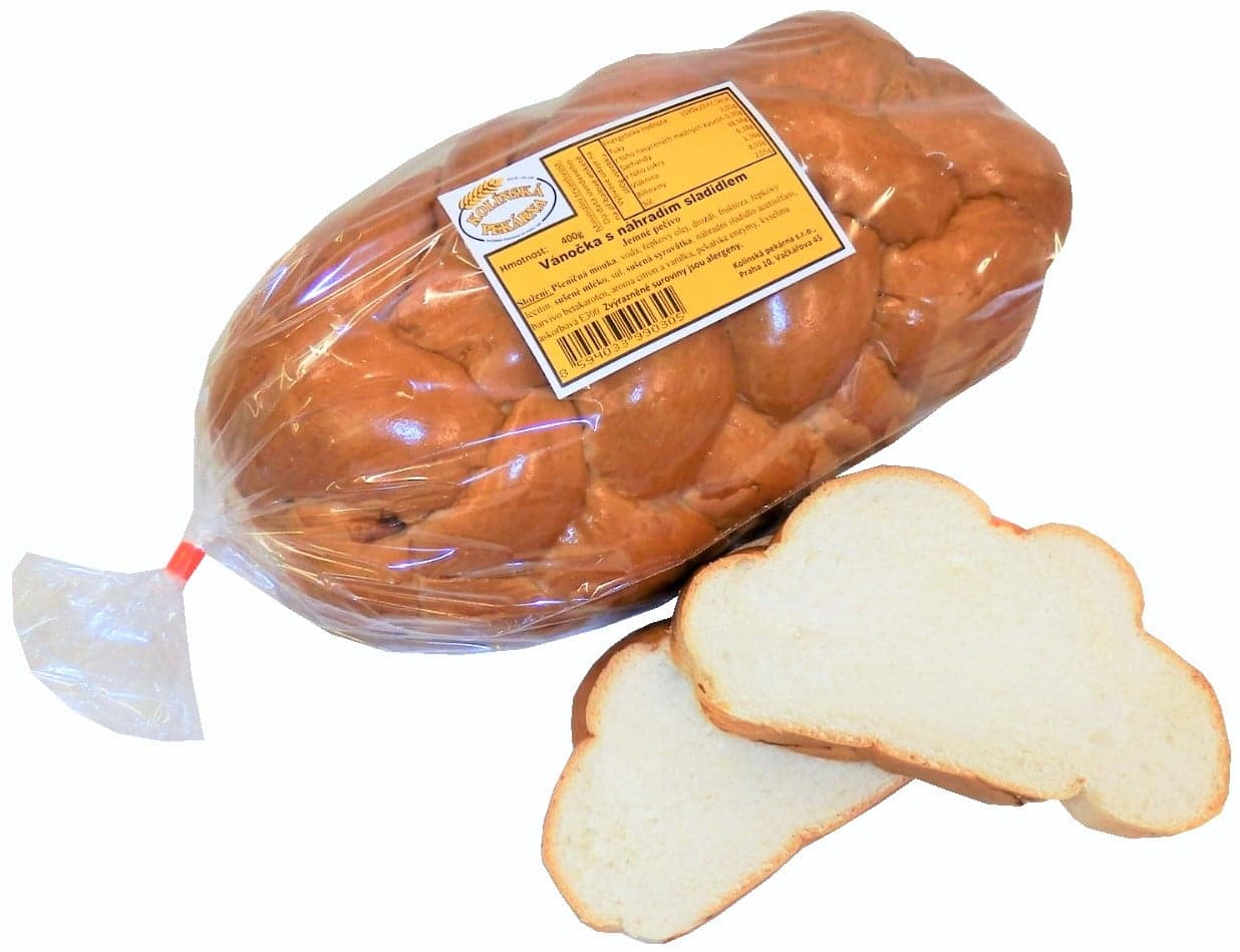 Kolínská pekárna Vánočka s náhradním sladidlem