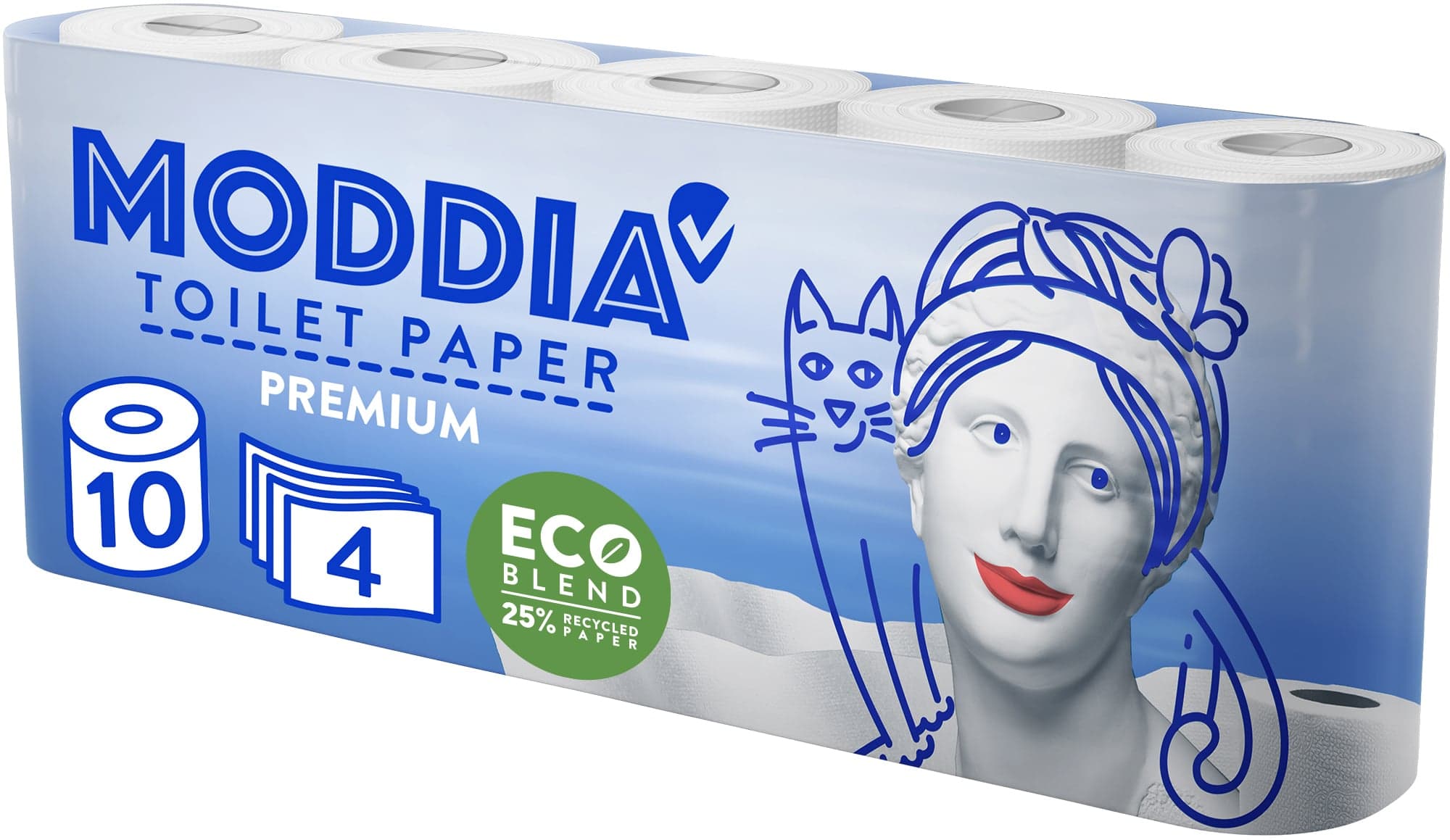 Moddia Toaletní papír 4vrstvý, 10 ks