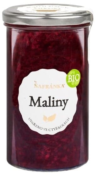 Šafránka BIO Maliny extra džem výběrový speciální