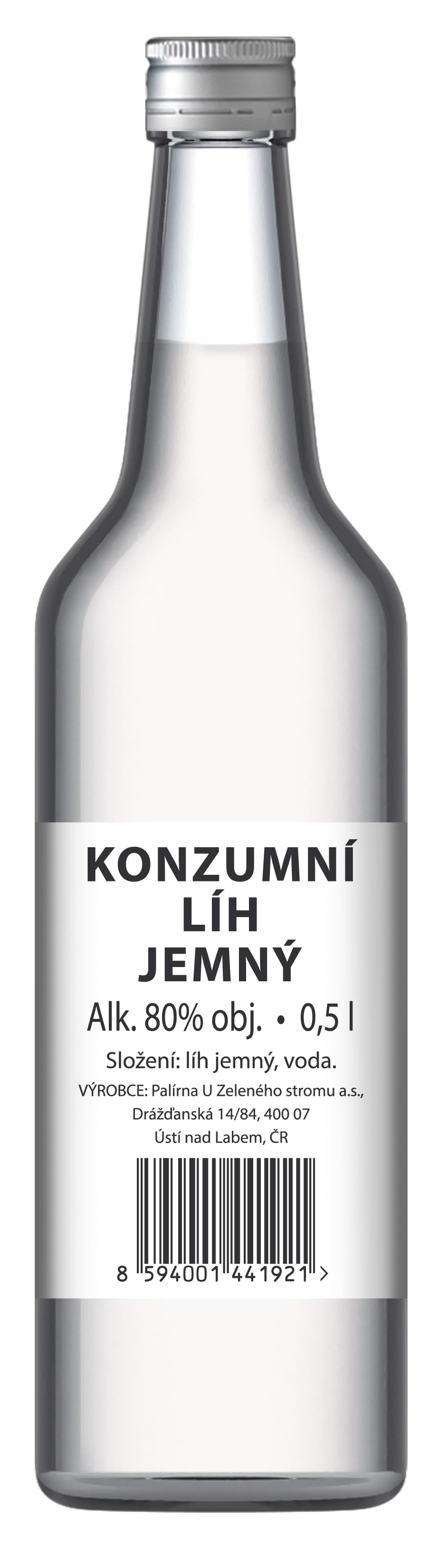 Konzumní líh jemný 80% obj.