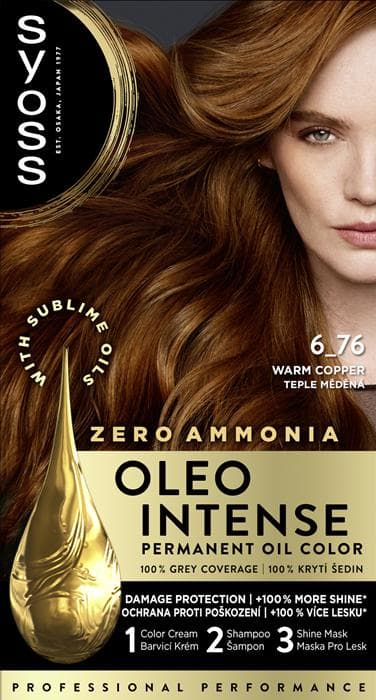 Syoss Oleo Intense barva na vlasy Teplý měděný 6-76