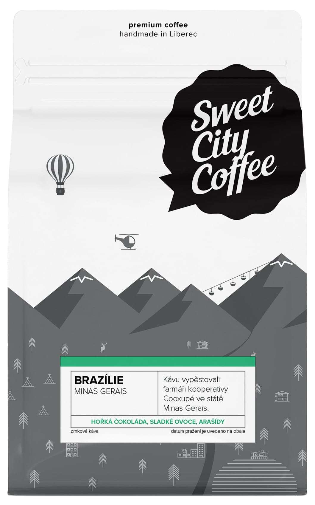 Sweet city coffee Brazílie Santos Adele espresso zrnková káva
