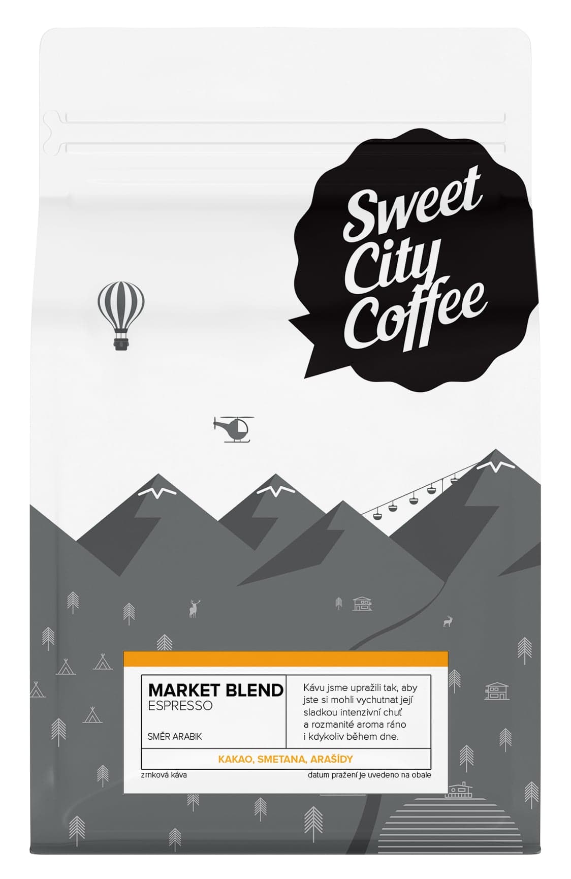 Sweet city coffee Market Blend Espresso zrnková káva