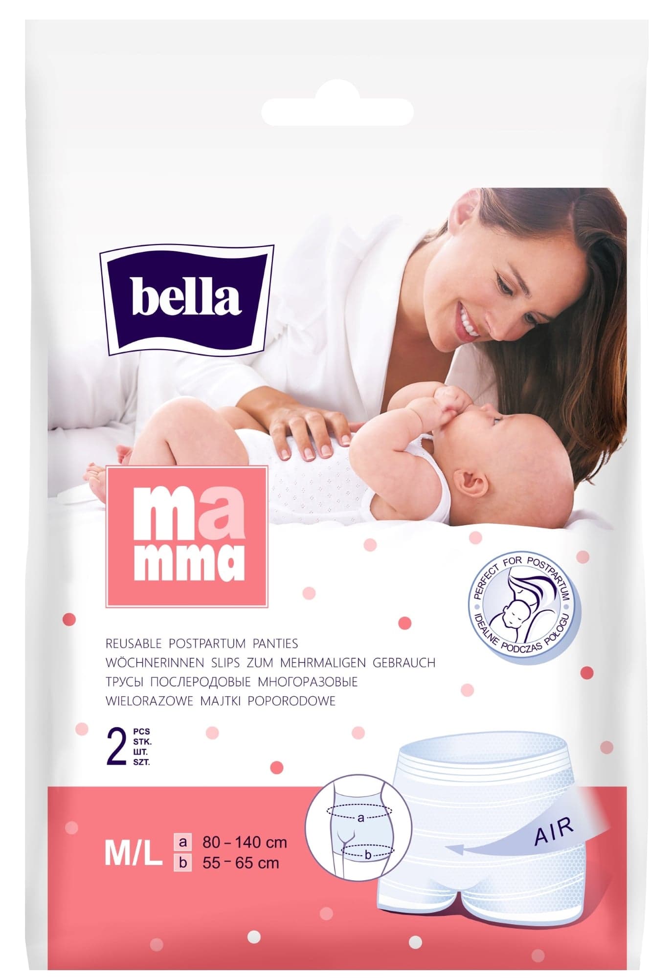 Bella Mamma síťové kalhotky M–L