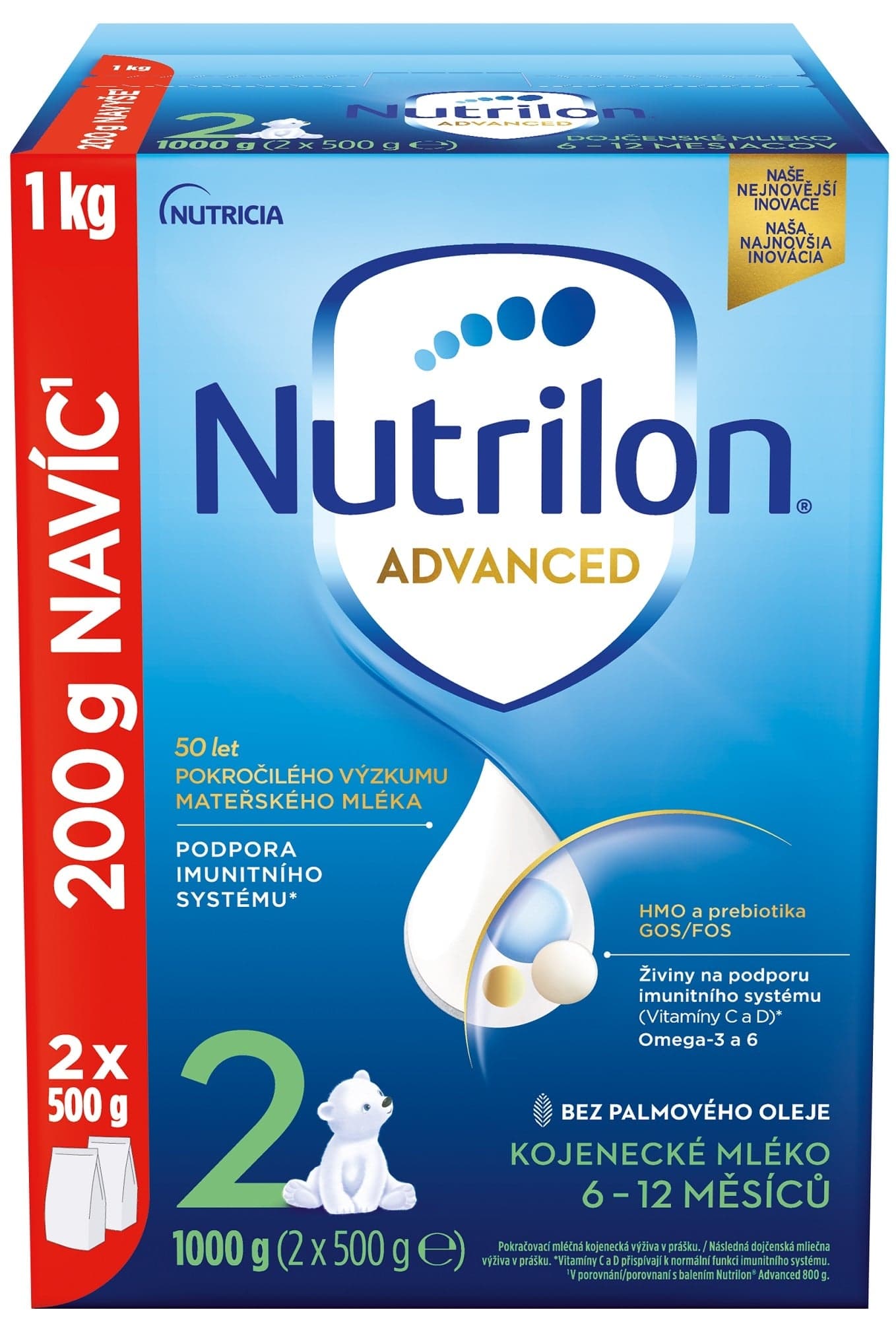Nutrilon Advanced 2 pokračovací kojenecké mléko – duo balení