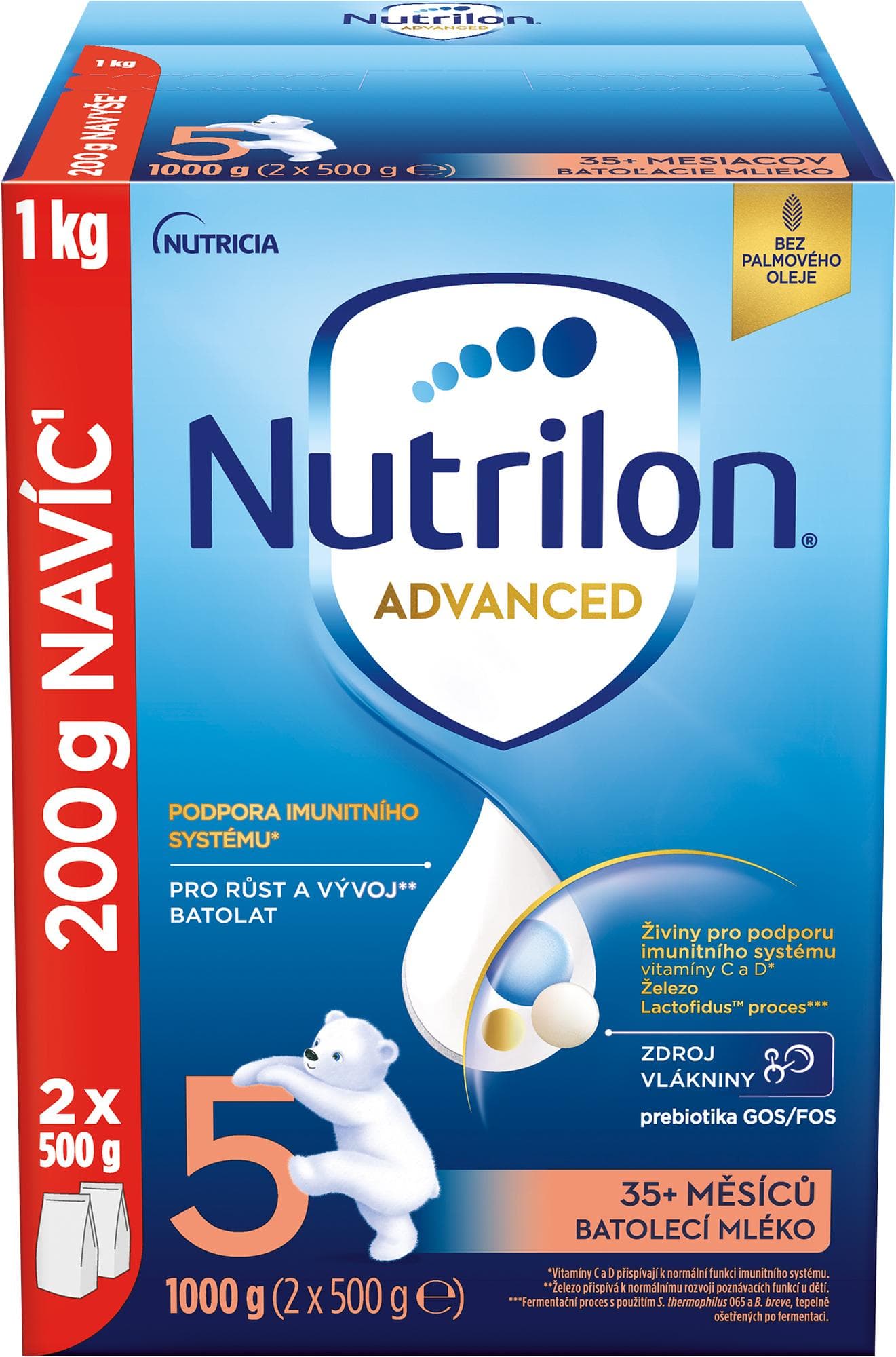 Nutrilon Advanced 5 batolecí mléko – duo balení