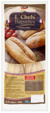 L'Chefs Bagety k dopečení, 4 ks
