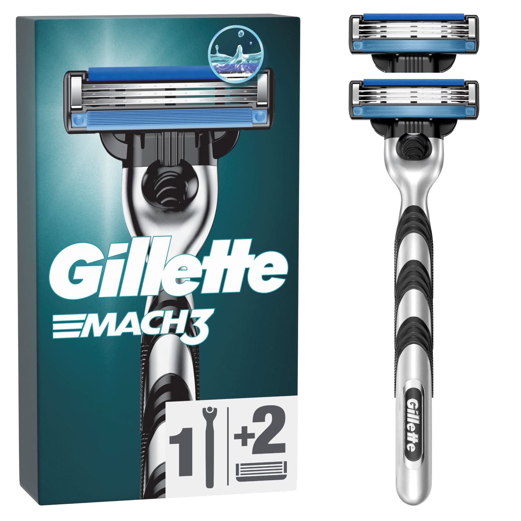 Gillette Mach3 Pánský holicí strojek + 2 holicí hlavice
