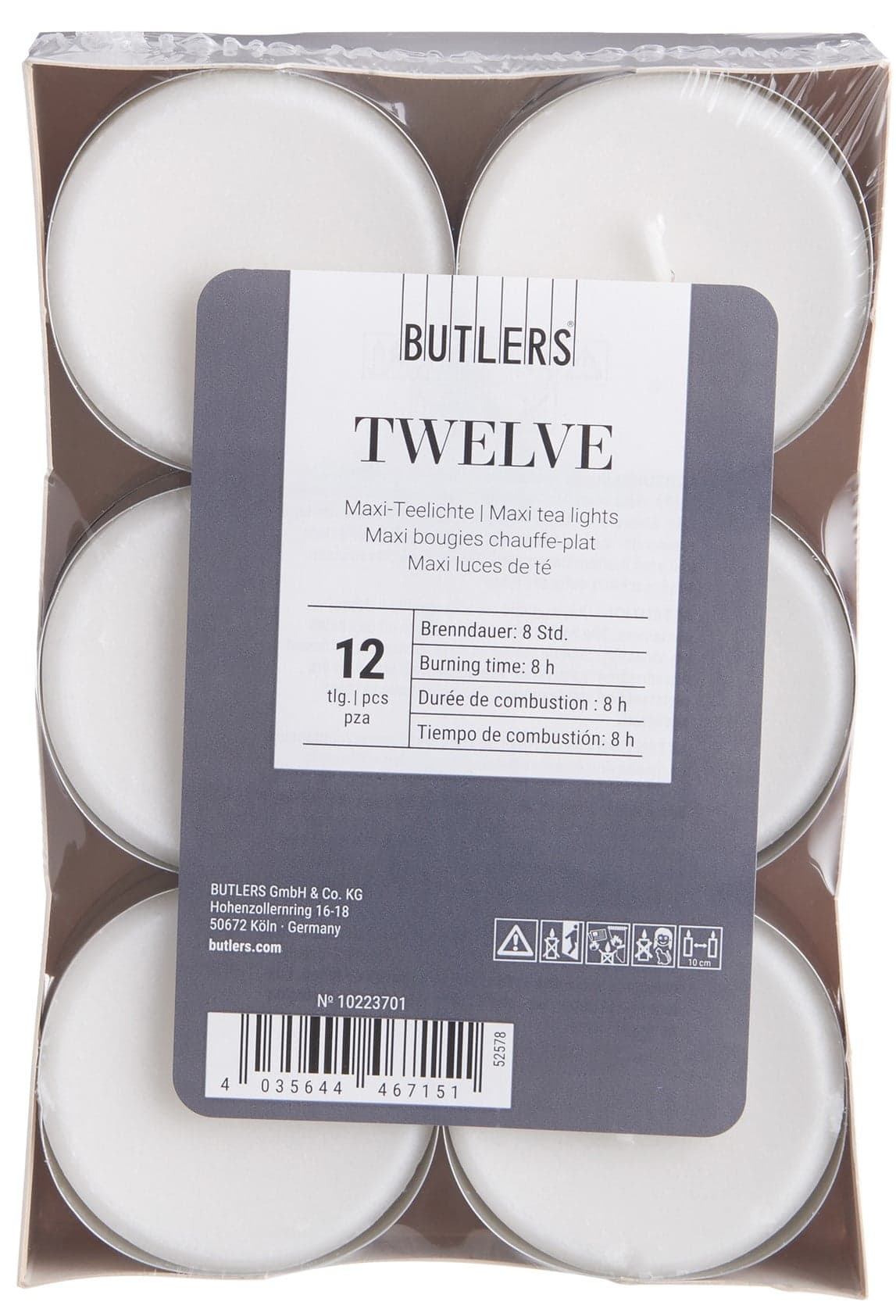 Butlers Twelve Maxi čajové svíčky set