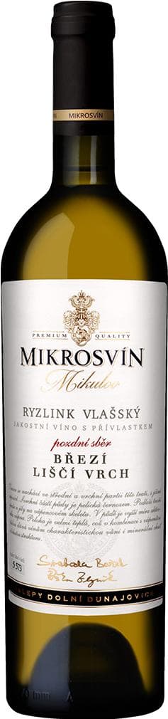 Mikrosvín Mikulov Ryzlink Vlašský Liščí Vrch
