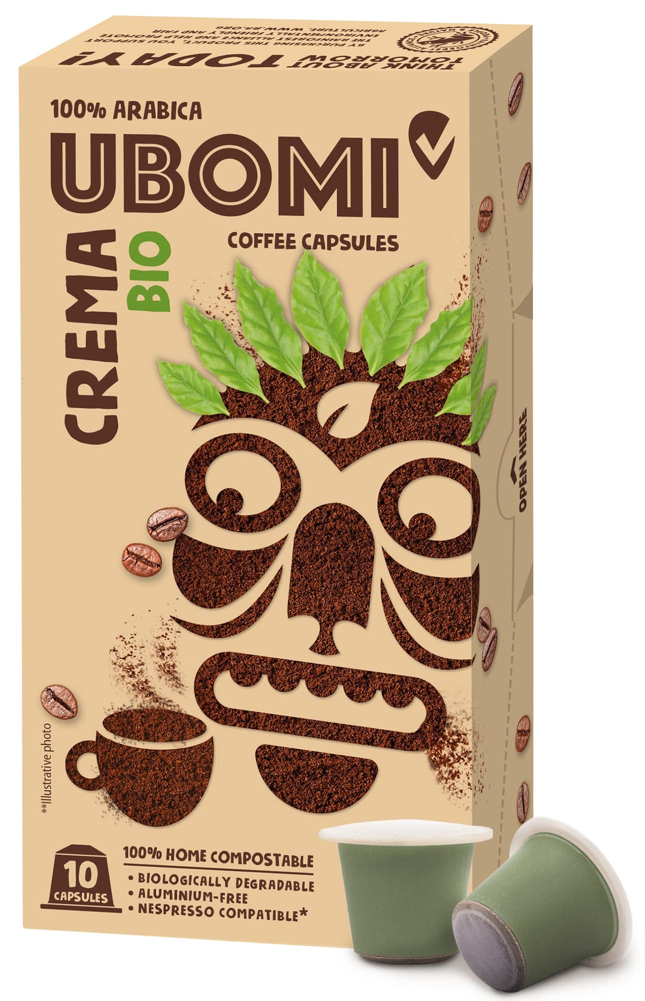 Ubomi BIO Caffe Crema 100% Arabica RFA kávové kapsle