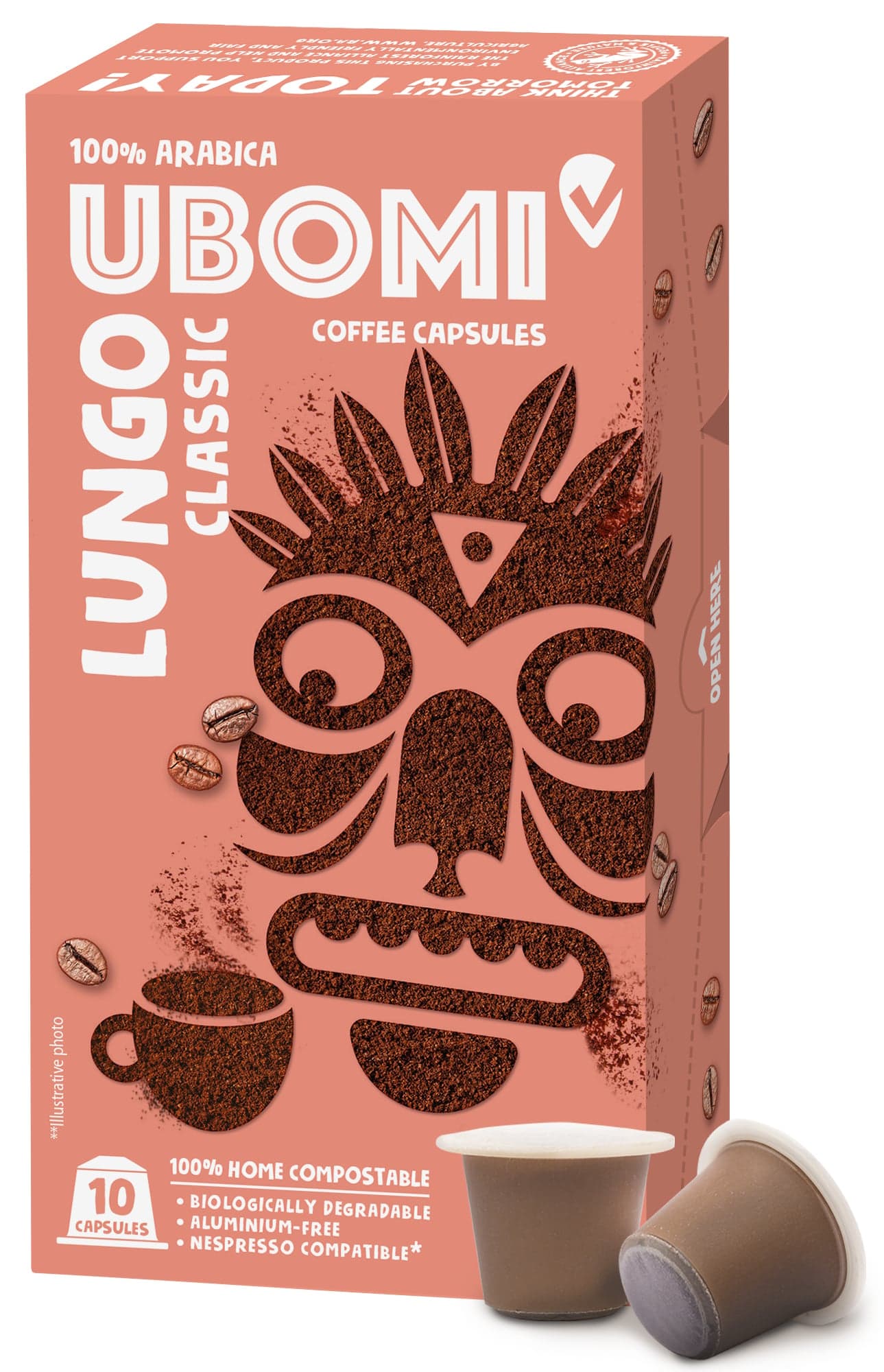 Ubomi Lungo Classic 100% Arabica RFA kávové kapsle