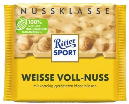 Ritter Sport Bílá čokoláda s celými ořechy