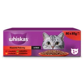 Whiskas Kapsičky pro dospělé kočky klasický výběr ve šťávě 80×85 g