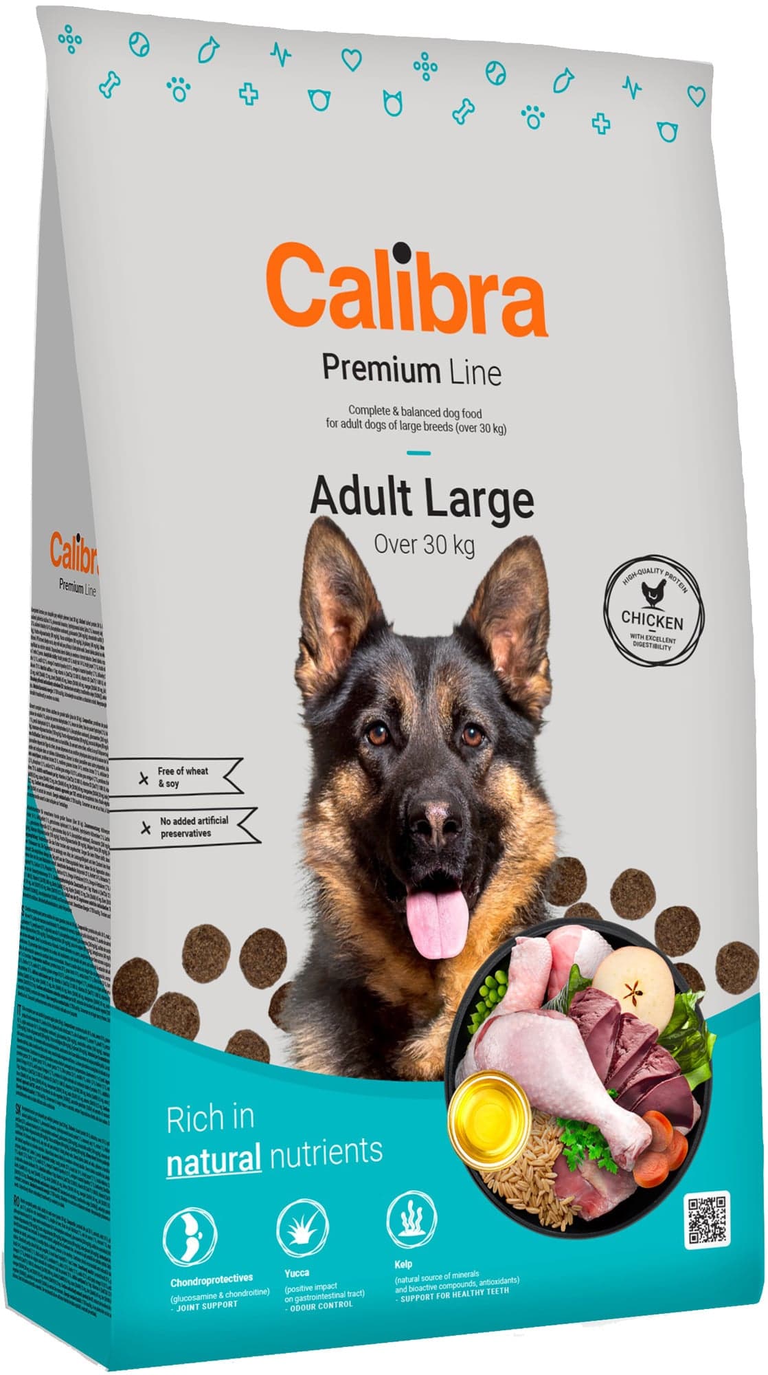 Calibra Premium Line granule pro dospělé psy velkých plemen s kuřecím