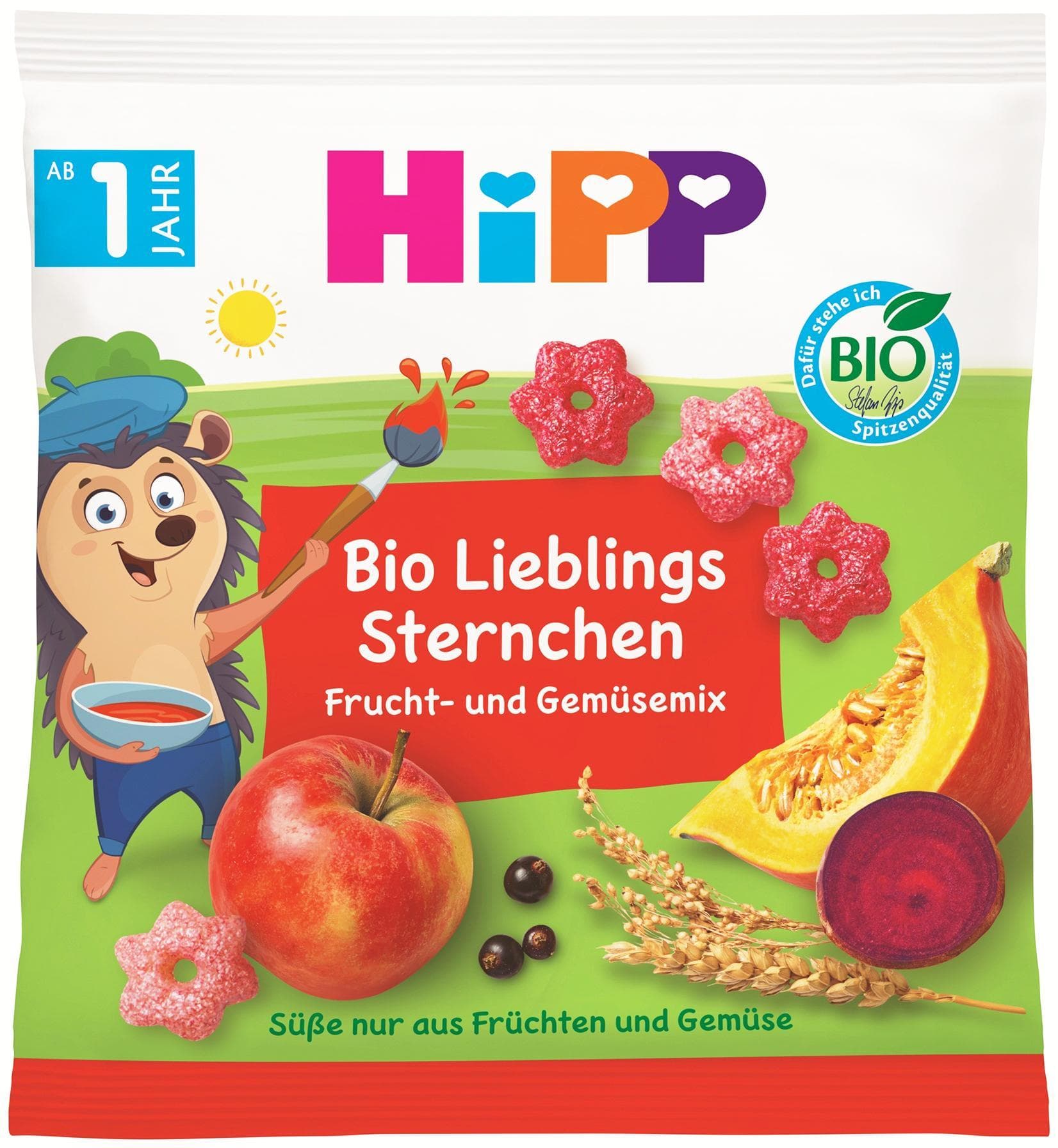 HIPP BIO Obilné křupky s jablkem, mrkví, dýní  a řepou