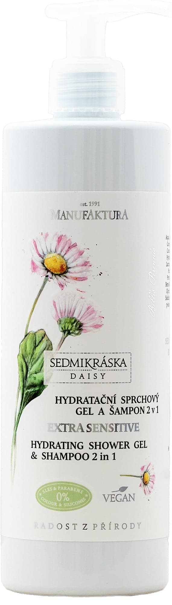 Manufaktura Extra jemný sprchový gel & šampon Sedmikráska – rodinné balení