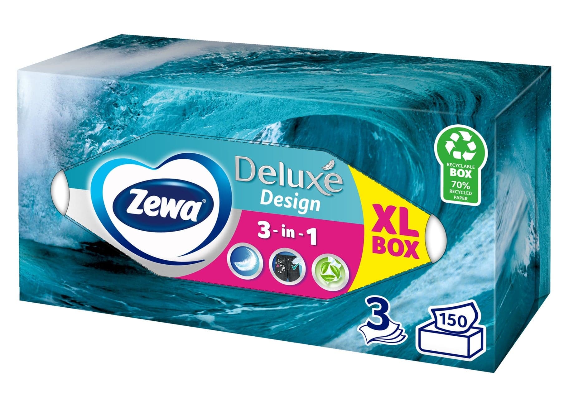 Zewa Deluxe Design big pack papírové kapesníky 3vrstvé box