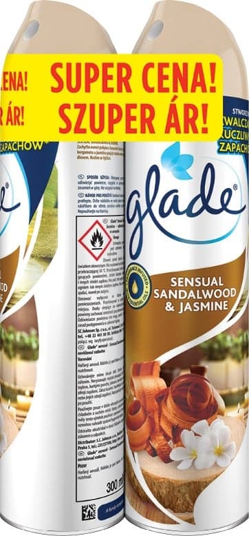Glade Sensual sandalwood & jasmine aerosol duopack (2×0,3 l)