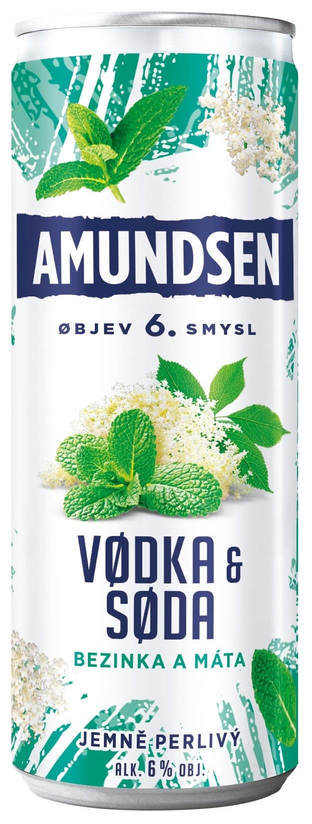 Amundsen Vodka & Soda s bezinkou a mátou Ready to Drink 6% obj. plech
