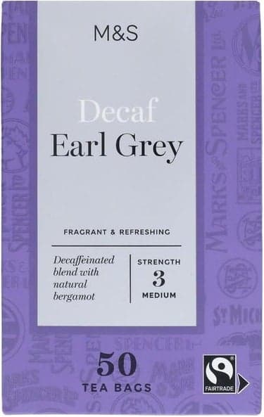 Marks & Spencer Porcovaný aromatizovaný čaj Earl Grey bez kofeinu