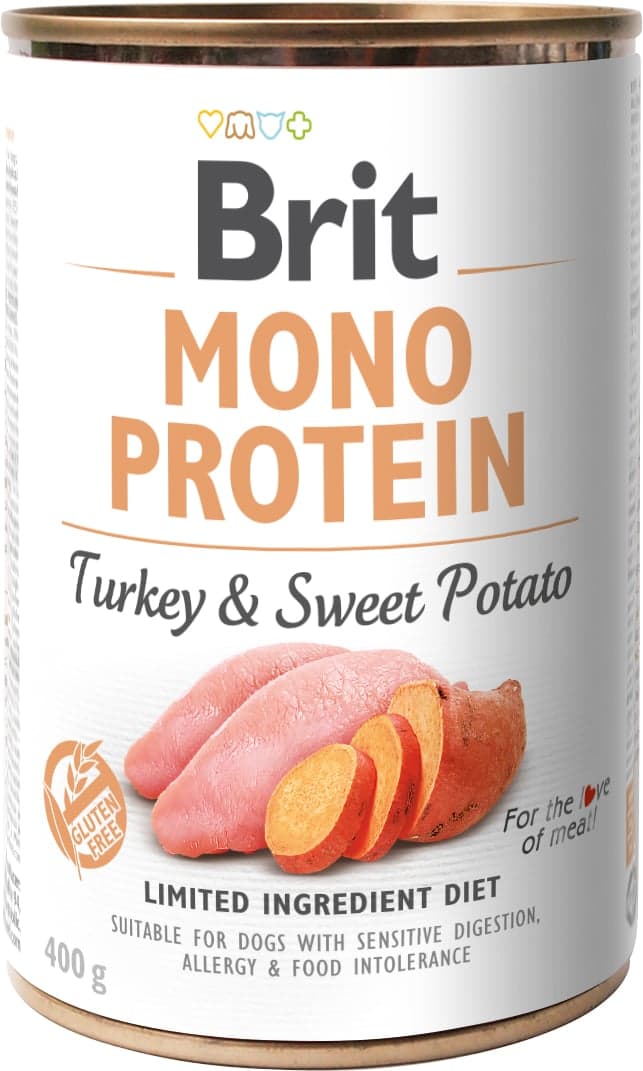 Brit Mono protein Konzerva pro psy – krocan se sladkým bramborem