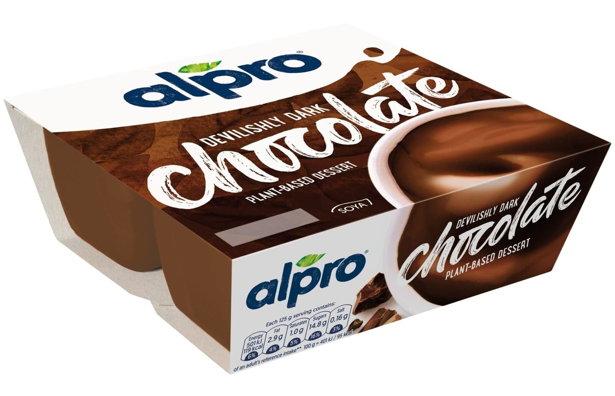 Alpro Sójový dezert s příchutí hořké čokolády 4×125 g