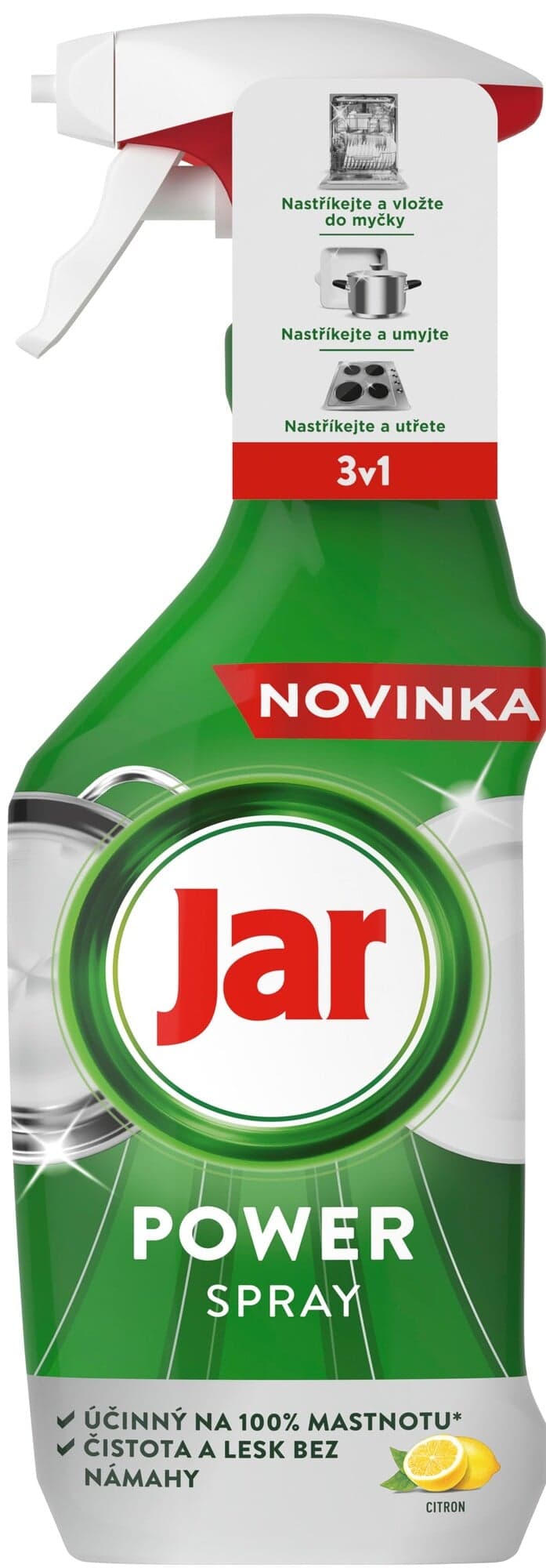 Jar Power Spray 3v1 na mastnotu s citronovou vůní